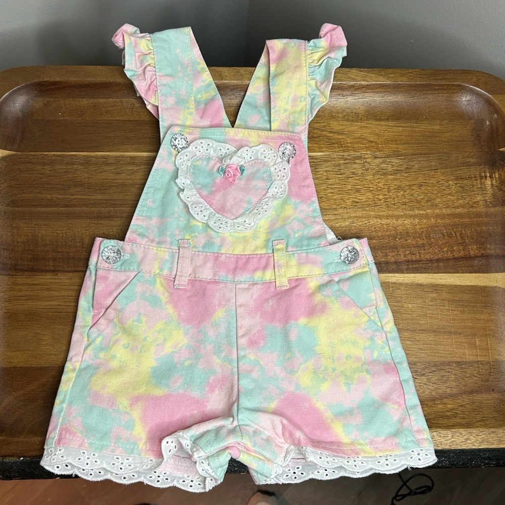 Tie Dye Overalls (shorts)